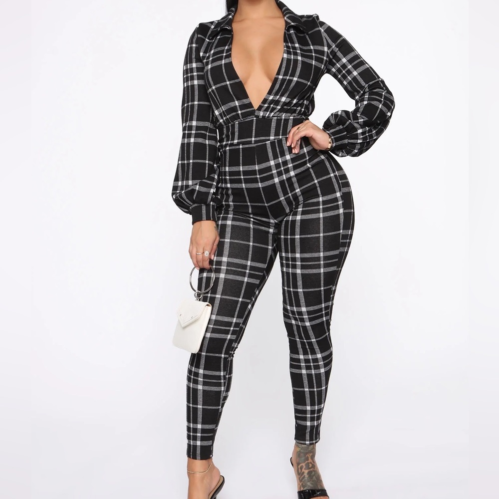 Plaid Jumpsuit